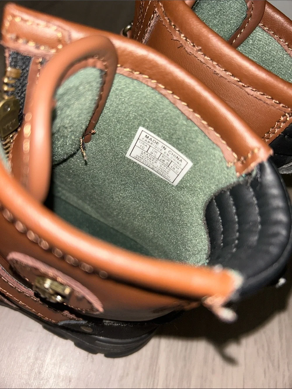 Polo by Ralph Lauren Brown and Black Kids Leather Strap Boots